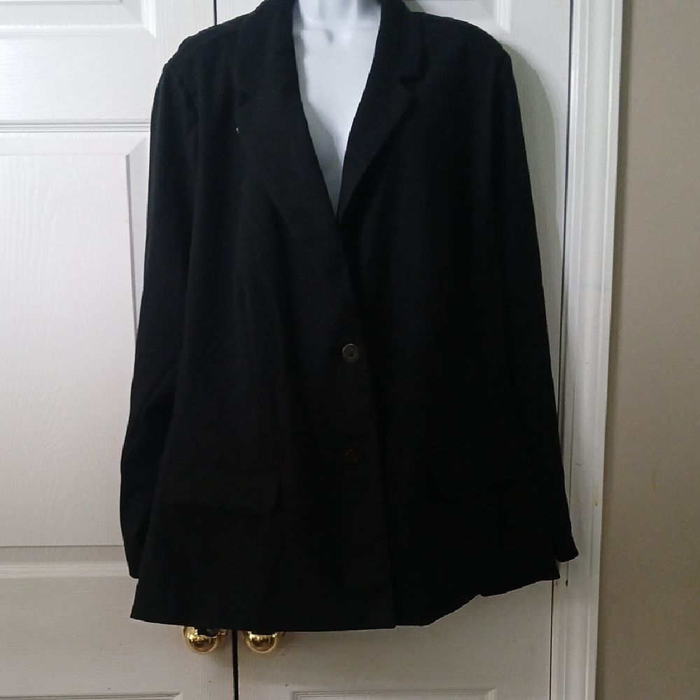 Ava & Viv black super soft blazer business casual Sz 3X